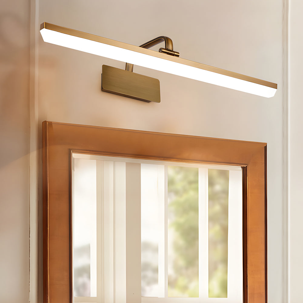 1-Light Adjustable Linear LED Vanity Light with Brass Finish - Lighting > Wall Lights > Bathroom Vanity Lighting - DINIBLO 