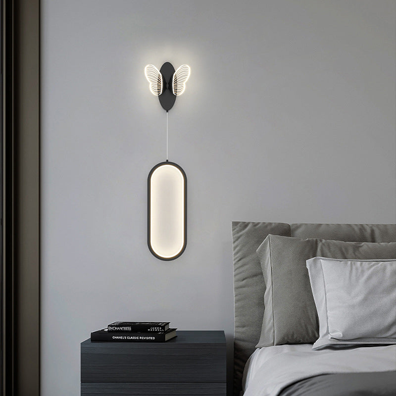 Oval Round Butterflies Three Step Dimming Modern LED Wall Lights Fixture - Lighting > Wall Lights > Wall sconces - DINIBLO 