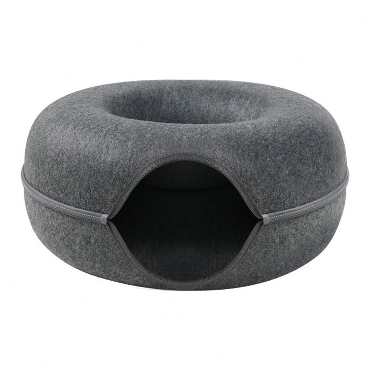 Felt Cat Donut Tunnel Bed - Cat Beds - DINIBLO 