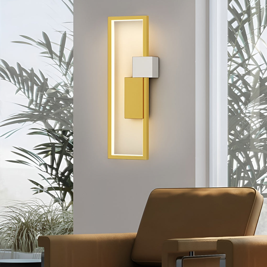 Rectangular Three-color Light LED Nordic Wall Light Fixture Wall Lamp - Lighting > Wall Lights > Wall sconces - DINIBLO 