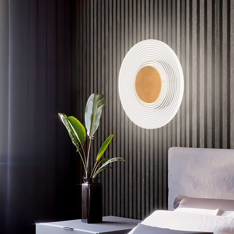 Round Stripes Grid Pattern Acrylic LED Simple Creative Modern Wall Lamp - Lighting > Wall Lights > Wall sconces - DINIBLO 