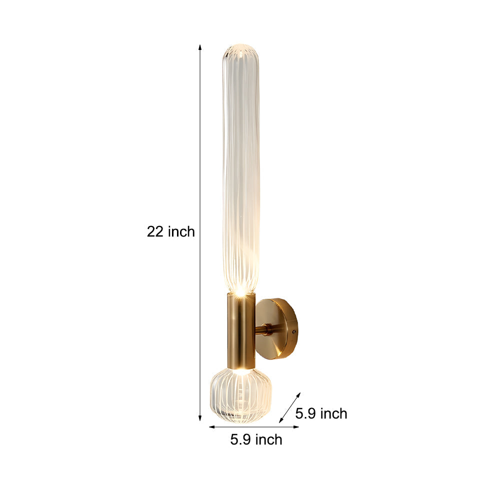 Glass Long Tube up and down Lighting Simple Art Postmodern Wall Light Fixture - Lighting > Wall Lights > Wall sconces - DINIBLO 