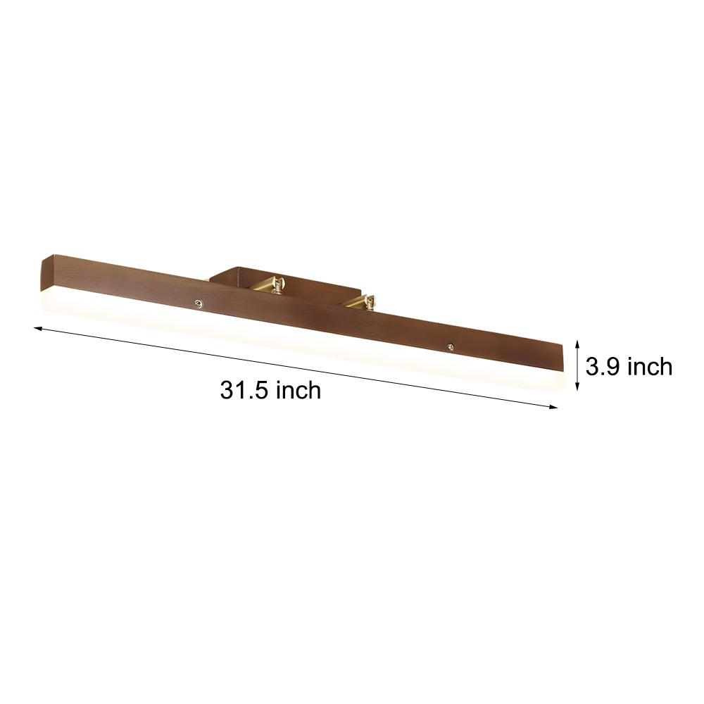 31.49'' Walnut LED Wood Vanity Light - LED Bar Light for Bathroom - Lighting > Wall Lights > Bathroom Vanity Lighting - DINIBLO 