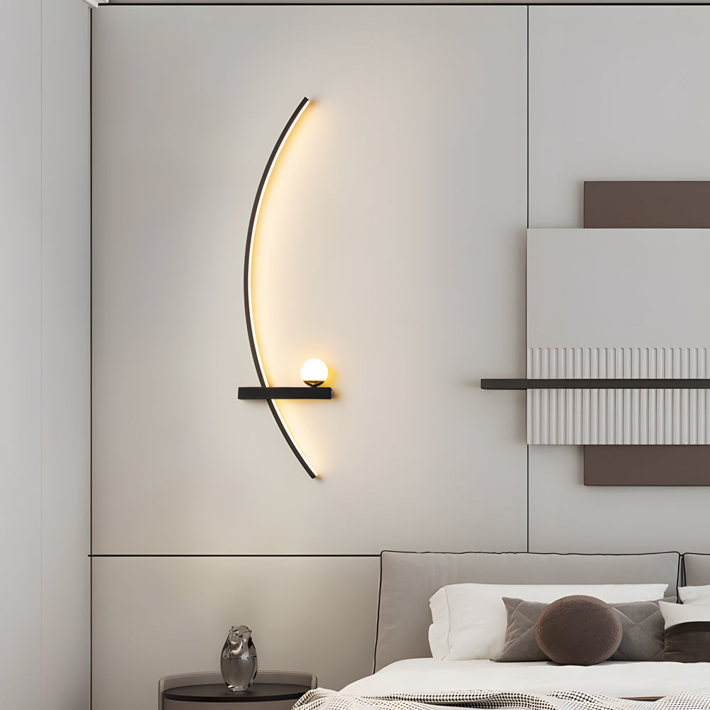 21'' Curved Strip 3 Step Dimming LED Wall Sconce Lighting Wall Lamp - Lighting > Wall Lights > Wall sconces - DINIBLO 