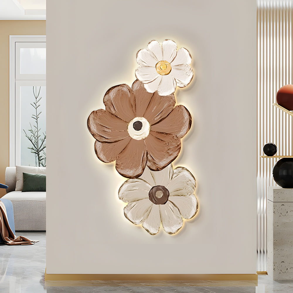 Ins Flowers Plant Luminous LED Lighting USB Decorative Painting Wall Decor - Lighting > Wall Lights > Wall sconces - DINIBLO 