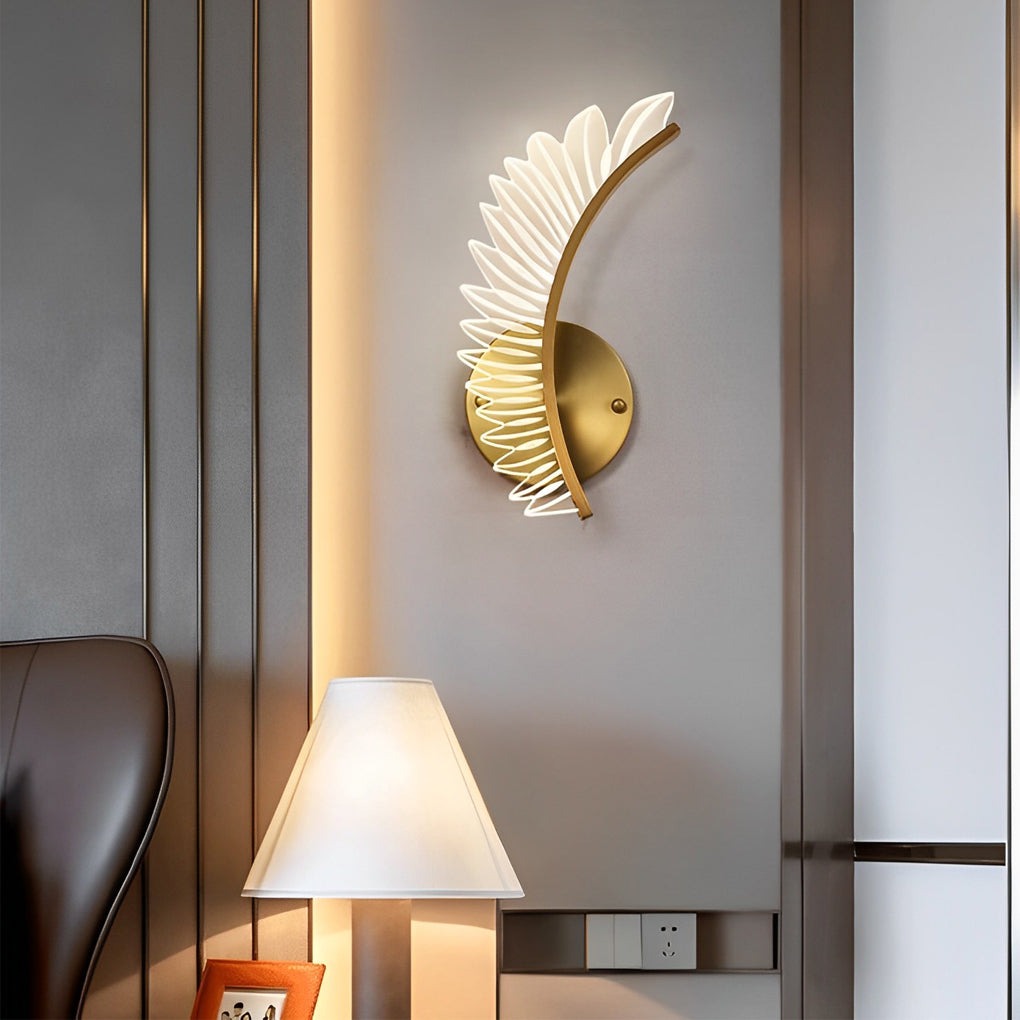 Acrylic Leaves Feathers LED Three Step Dimming Postmodern Wall Lamp - Lighting > Wall Lights > Wall sconces - DINIBLO 