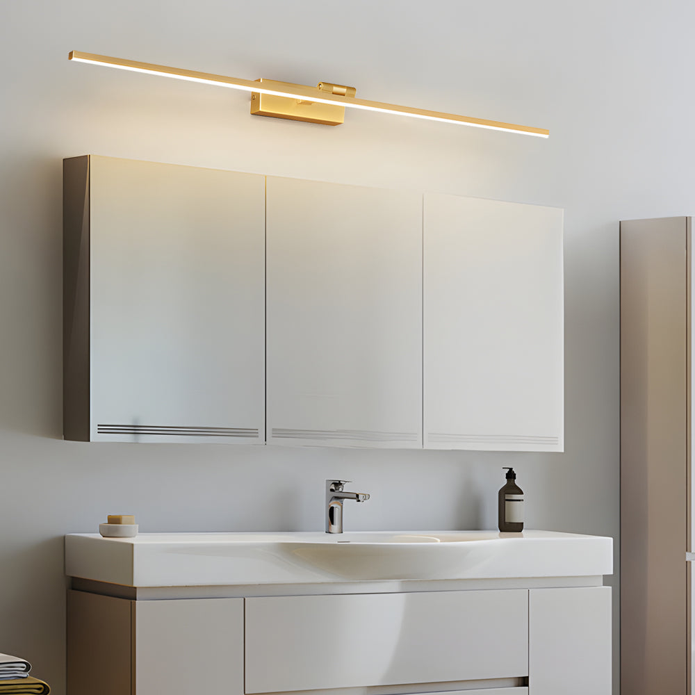 Modern Copper Linear LED Vanity Light Fixture with Adjustable Direction - Lighting > Wall Lights > Bathroom Vanity Lighting - DINIBLO 