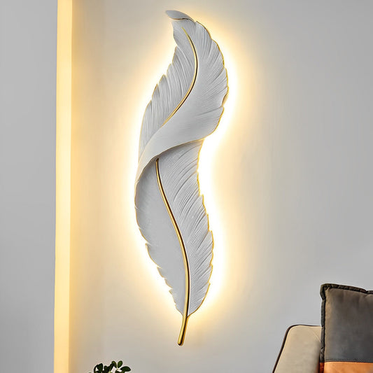 Creative Feathers LED White Luxury Modern Wall Lamp Wall Sconce Lighting - Lighting > Wall Lights > Wall sconces - DINIBLO 