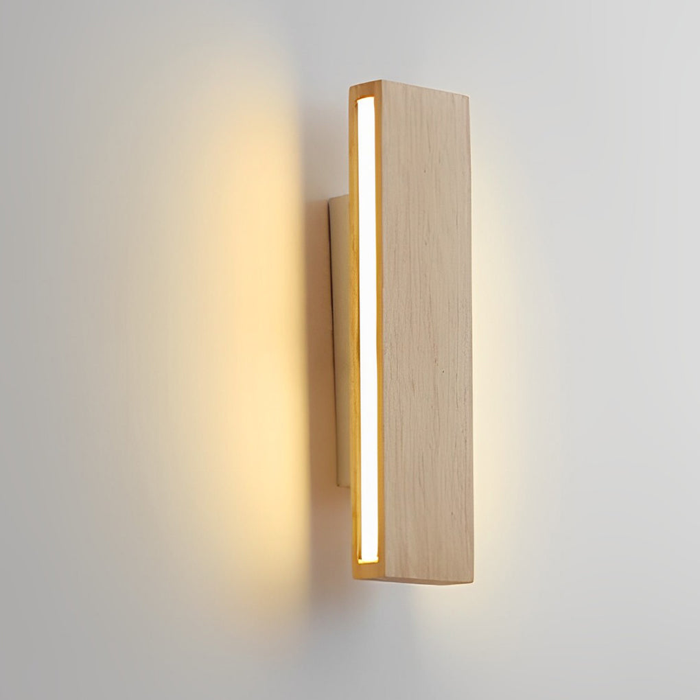 Rotatable Minimalist Rectangular Wood Led Wall Lamp Wall Lights Fixture - Lighting > Wall Lights > LED Wall Lights - DINIBLO 