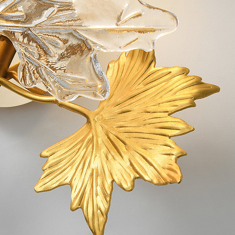 Maple Leaves Glass Three Step Dimming Artistic Luxury Postmodern Wall Lamp - Lighting > Wall Lights > Wall sconces - DINIBLO 