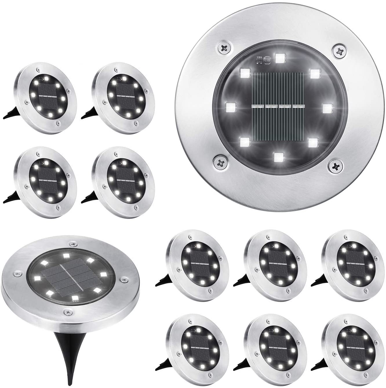 Solar LED Inground Disk Lights - Tennis Balls - DINIBLO 