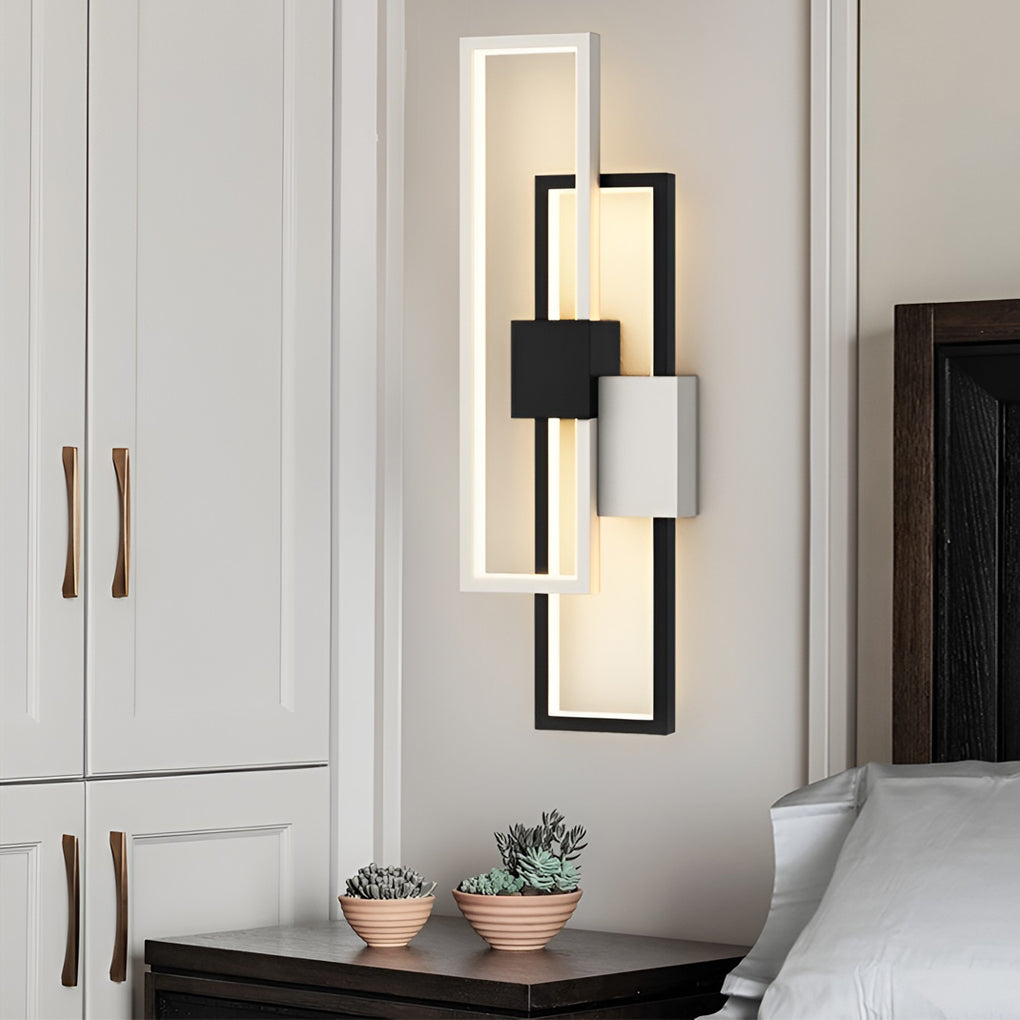 Rectangular Three-color Light LED Nordic Wall Light Fixture Wall Lamp - Lighting > Wall Lights > Wall sconces - DINIBLO 