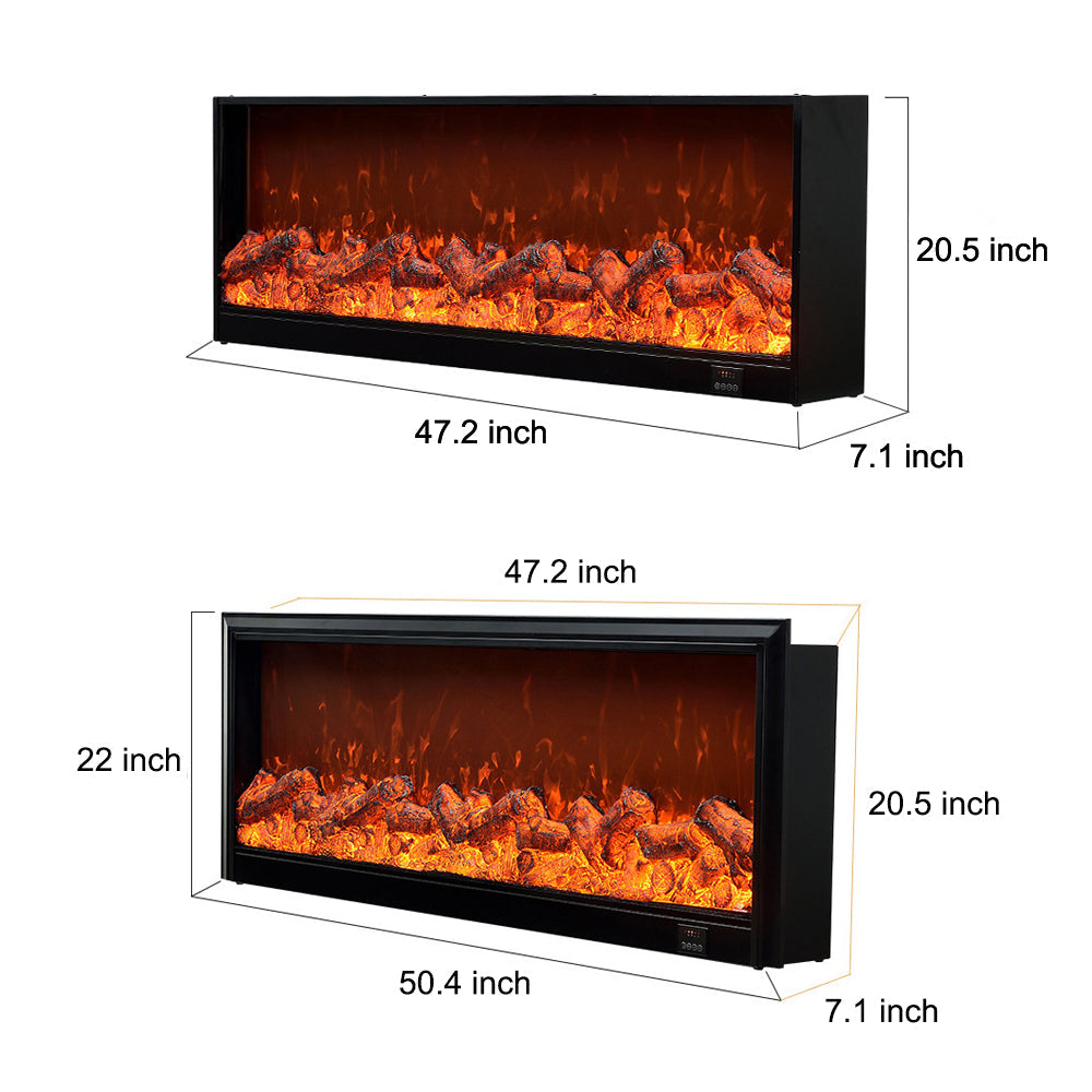 Simulated Firewood Flame Heating Decorative Recessed Fireplace Light - Lighting > Wall Lights > Electric Fireplace Lights - DINIBLO 