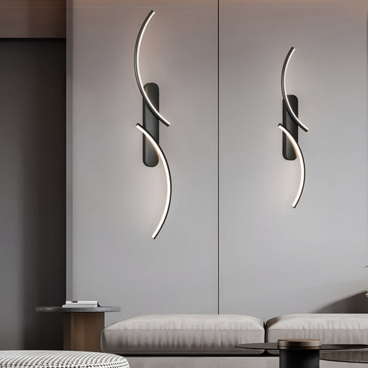 Creative S-shaped LED Three-color Light Modern Wall Sconce Lighting - Lighting > Wall Lights > Wall sconces - DINIBLO 