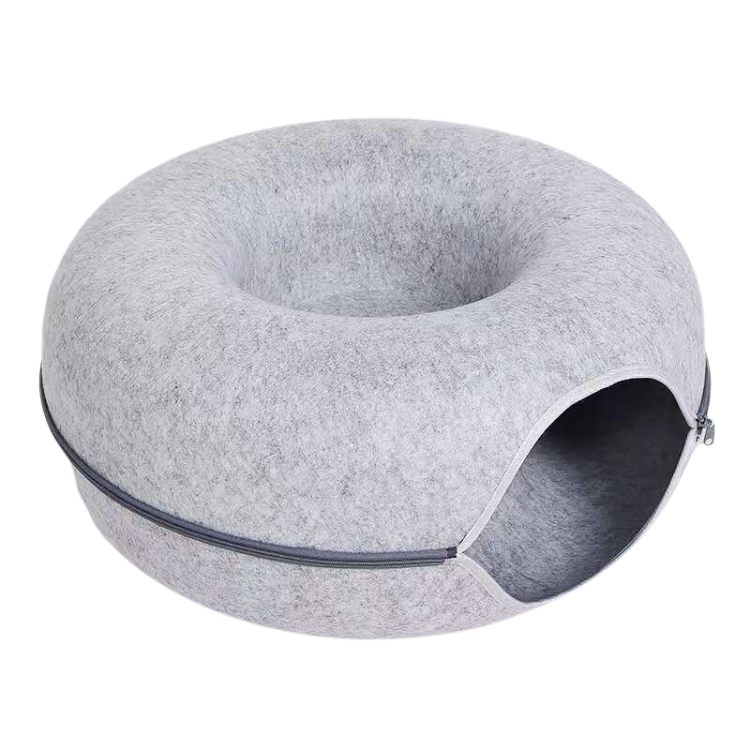 Felt Cat Donut Tunnel Bed - Cat Beds - DINIBLO 