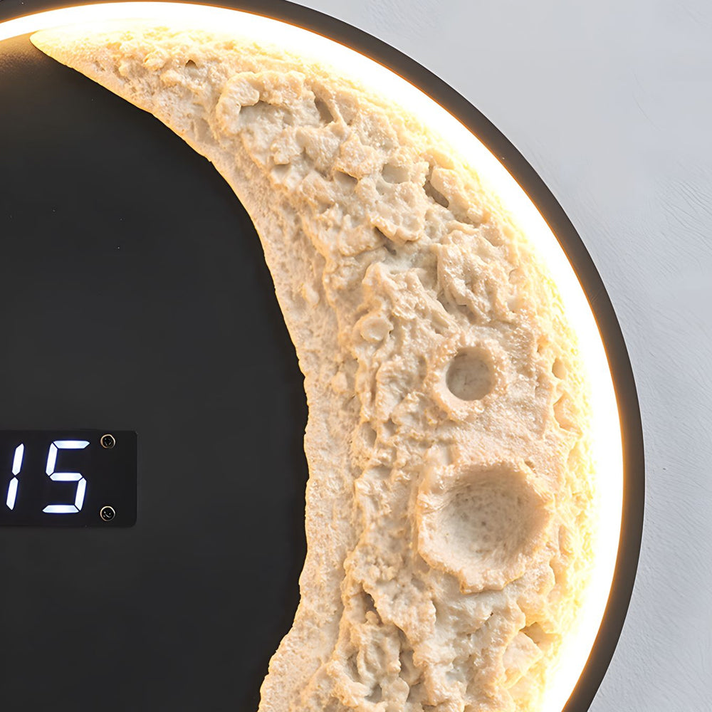 Moon LED Wall Light Wall Digital Clock Astronaut Decor 3 Color Wall Lamp - Lighting > Wall Lights > Wall sconces - DINIBLO 