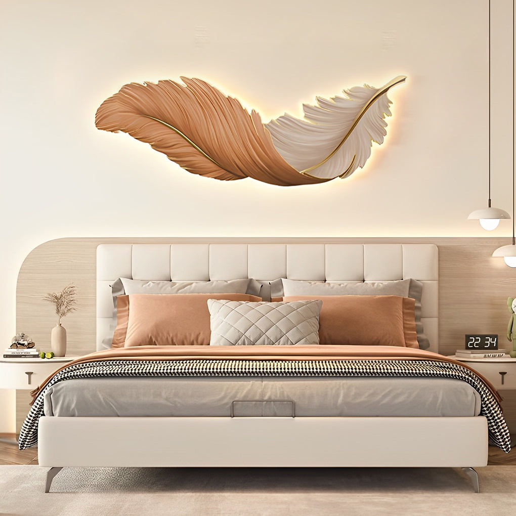 Luxury Creative Feathers USB DC5V Remote Control LED Modern Wall Lights - Lighting > Wall Lights > Wall sconces - DINIBLO 