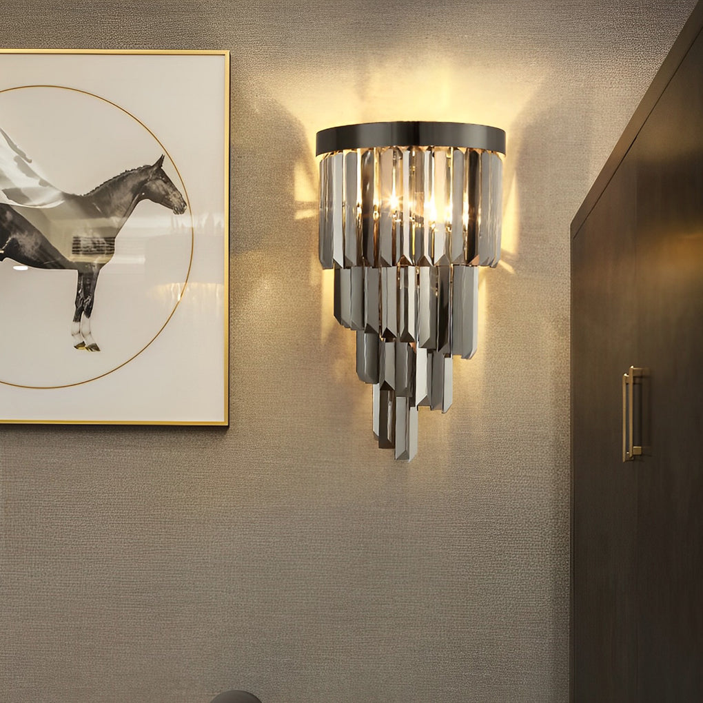 Creative Crystal Metal Three Step Dimming LED Post-Modern Wall Lamp - Lighting > Wall Lights > Wall sconces - DINIBLO 