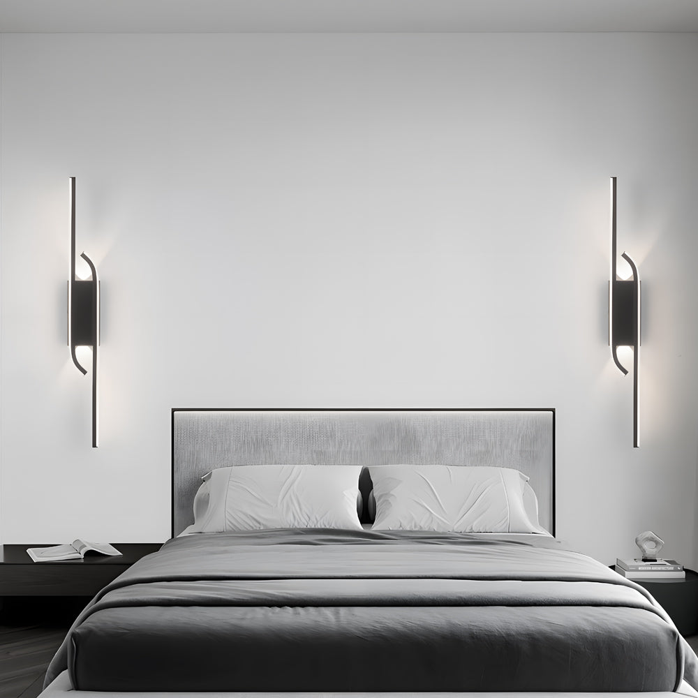 Minimalist Long Strip Aluminum LED Black Nordic Wall Lights Indoor - Lighting > Wall Lights > LED Wall Lights - DINIBLO 