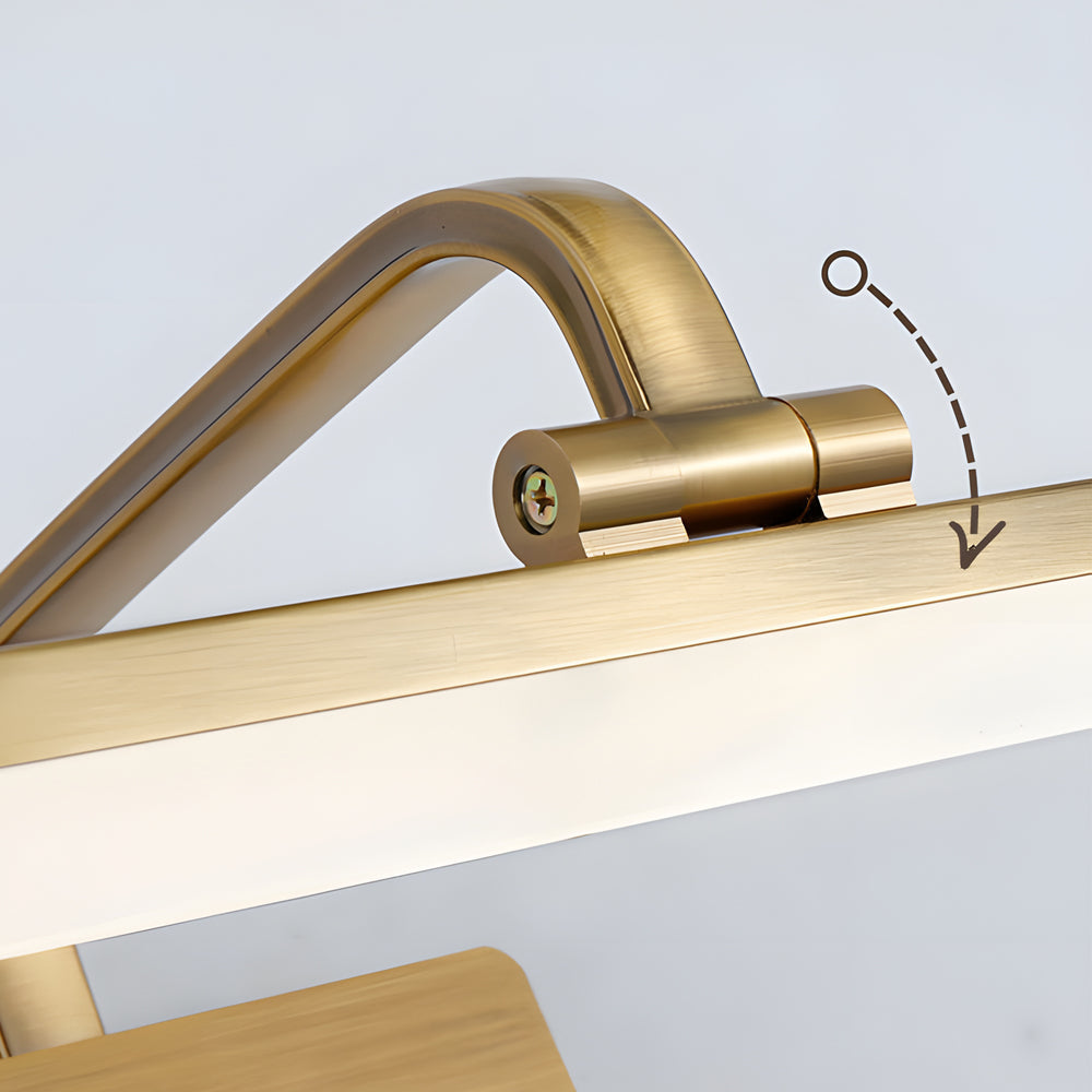 1-Light Adjustable Linear LED Vanity Light with Brass Finish - Lighting > Wall Lights > Bathroom Vanity Lighting - DINIBLO 