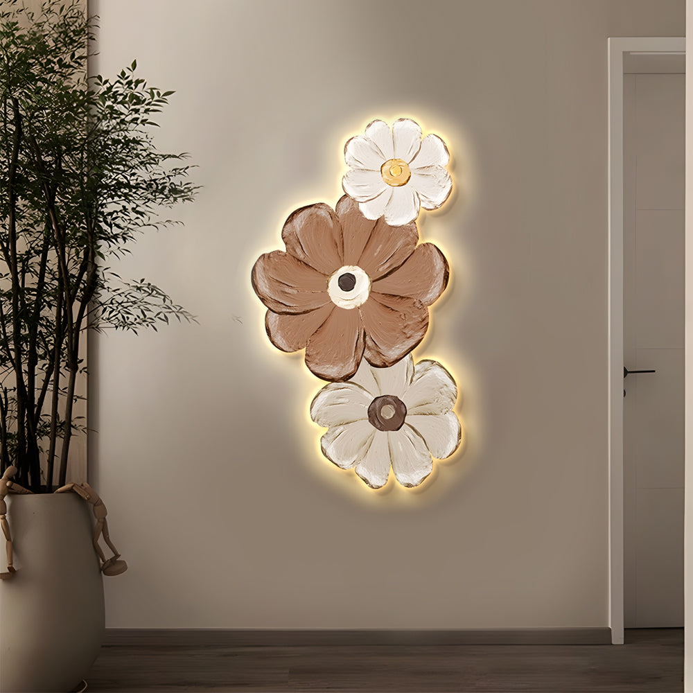 Ins Flowers Plant Luminous LED Lighting USB Decorative Painting Wall Decor - Lighting > Wall Lights > Wall sconces - DINIBLO 