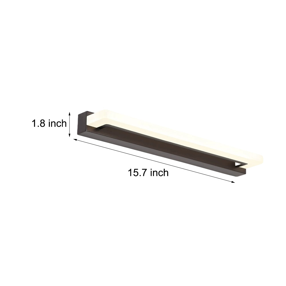 15.74'' Linear LED Vanity Light - Modern Black Bathroom Lighting Fixture - Lighting > Wall Lights > Bathroom Vanity Lighting - DINIBLO 