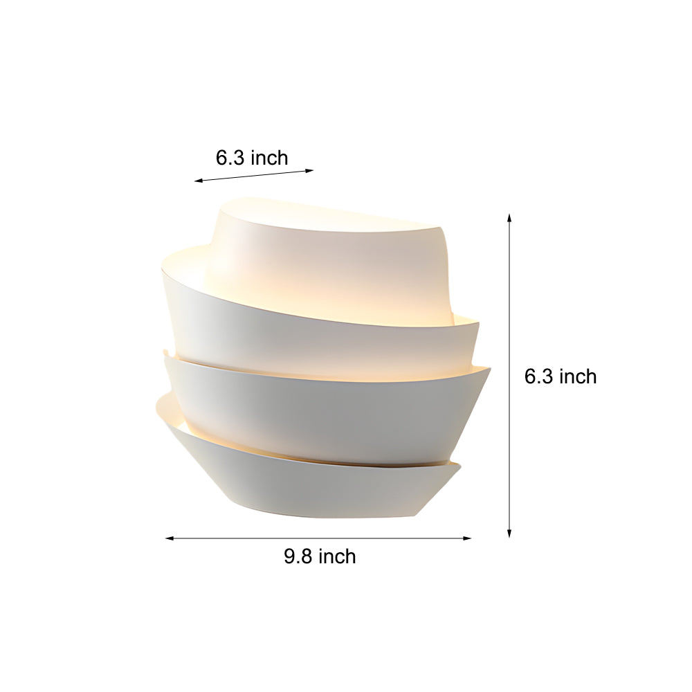 Minimalist Layers Half Cylinder Iron 2-Light Wall Sconce - White - Lighting > Wall Lights > Wall sconces - DINIBLO 