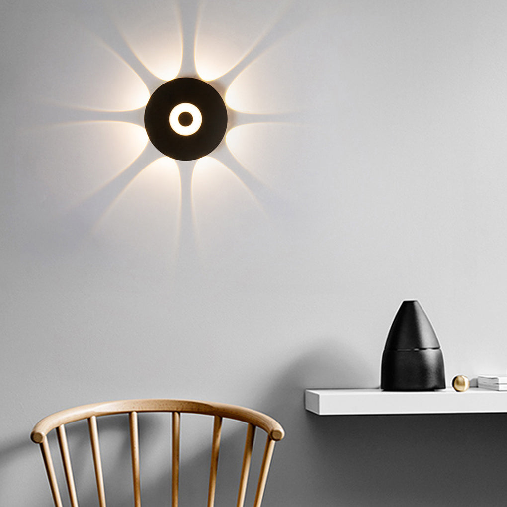 Round Waterproof LED Black Modern Wall Washer Light Wall Sconce Lighting - Lighting > Wall Lights > Wall sconces - DINIBLO 