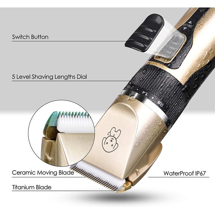 Low Noise Pet Grooming Clipper - Pet Hair Clippers & Trimmers - DINIBLO 