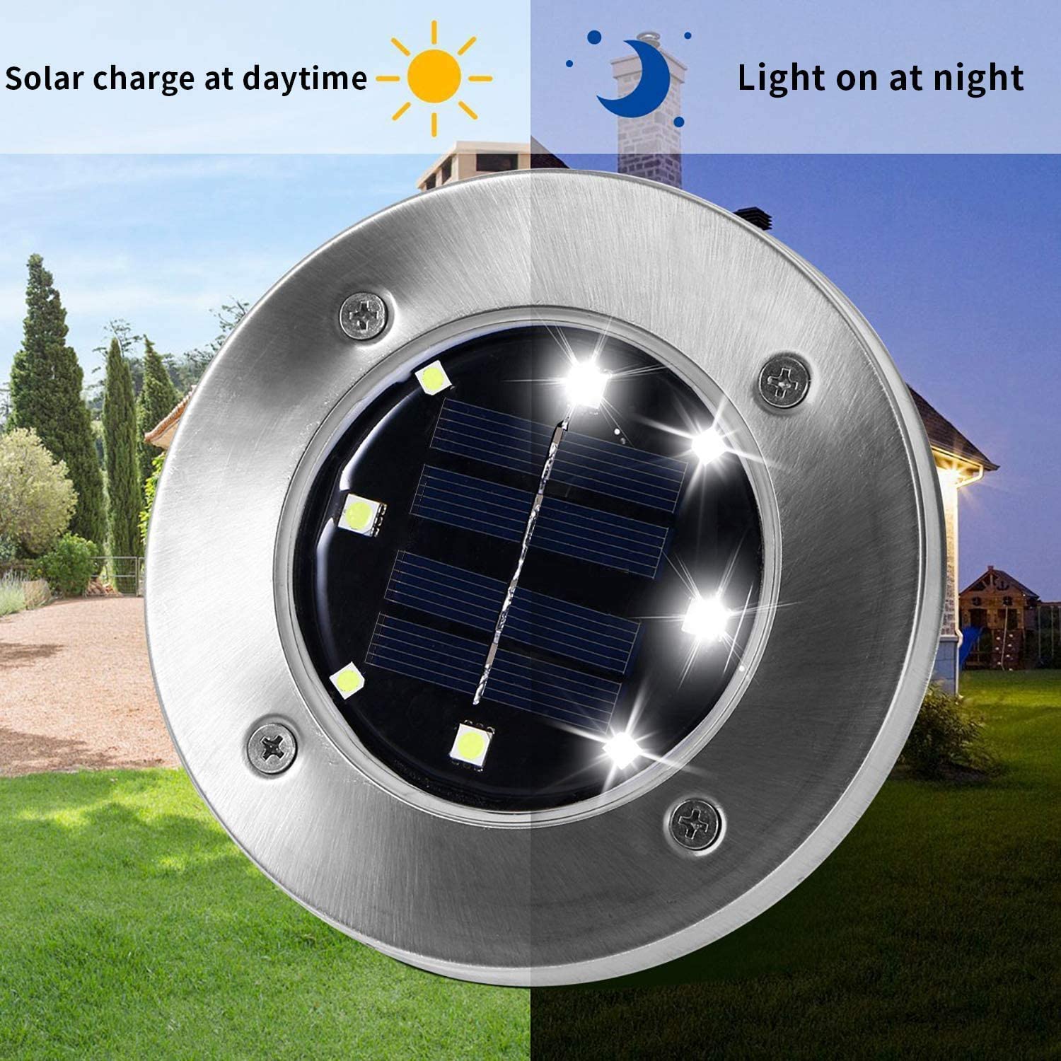 Solar LED Inground Disk Lights - Tennis Balls - DINIBLO 