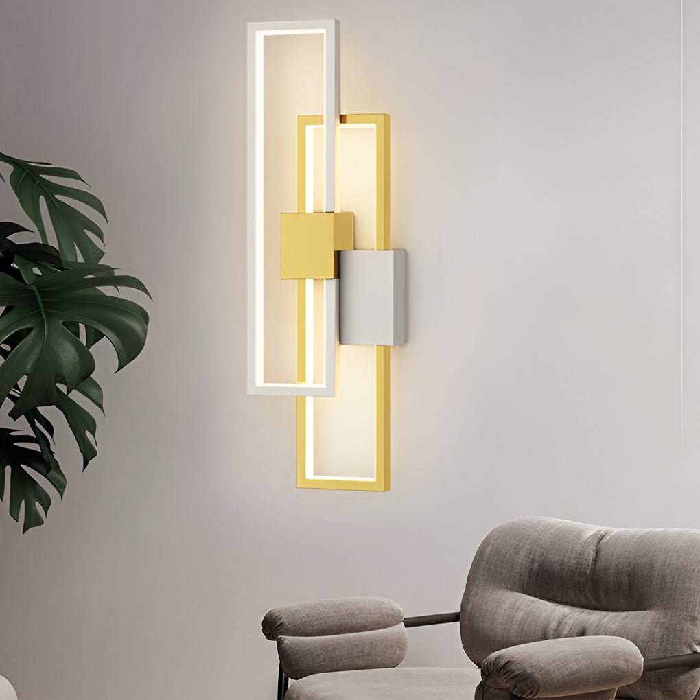 Rectangular Three-color Light LED Nordic Wall Light Fixture Wall Lamp - Lighting > Wall Lights > Wall sconces - DINIBLO 