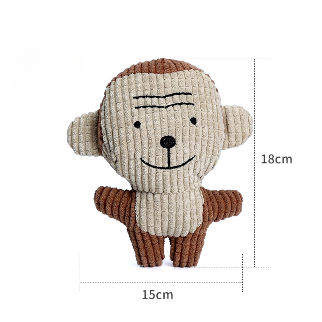 Corduroy Plush Squeaky Dog Toy - Dog Toys - DINIBLO 