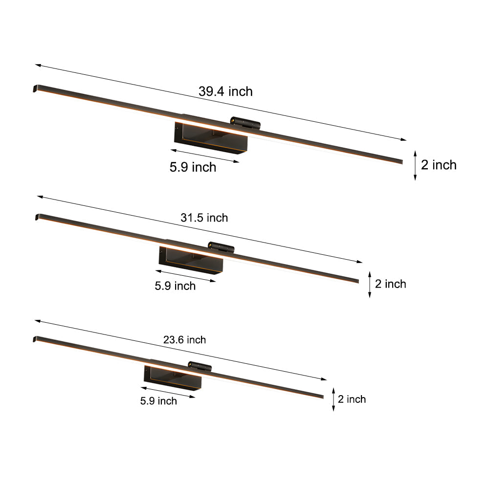 Modern Copper Linear LED Vanity Light Fixture with Adjustable Direction - Lighting > Wall Lights > Bathroom Vanity Lighting - DINIBLO 