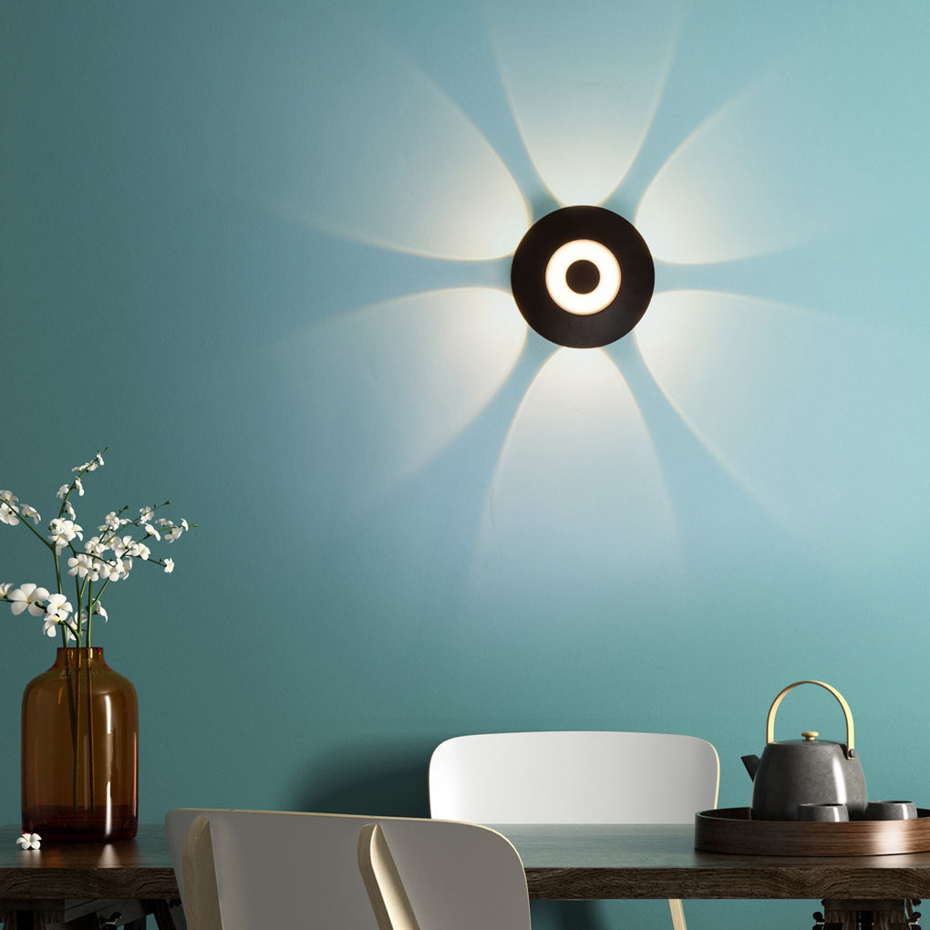 Round Waterproof LED Black Modern Wall Washer Light Wall Sconce Lighting - Lighting > Wall Lights > Wall sconces - DINIBLO 