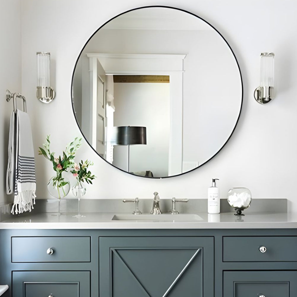 1/2-light Modern Chrome/Gold Wall Sconce with Cylinder Clear Glass Shade - Lighting > Wall Lights > Wall sconces - DINIBLO 