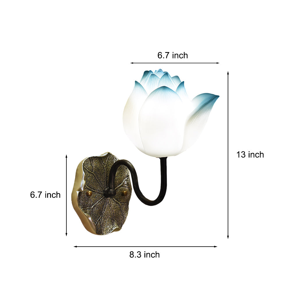 Lotus Flowers Resin Three Step Dimming Creative Modern Wall Lights Fixture - Lighting > Wall Lights > Wall sconces - DINIBLO 