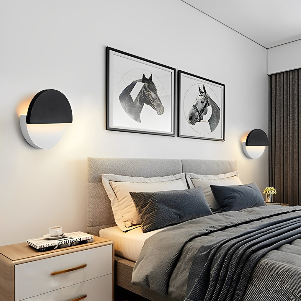 Creative Circular 350° Rotatable LED Black Nordic Wall Sconces Lighting - Lighting > Wall Lights > Wall sconces - DINIBLO 