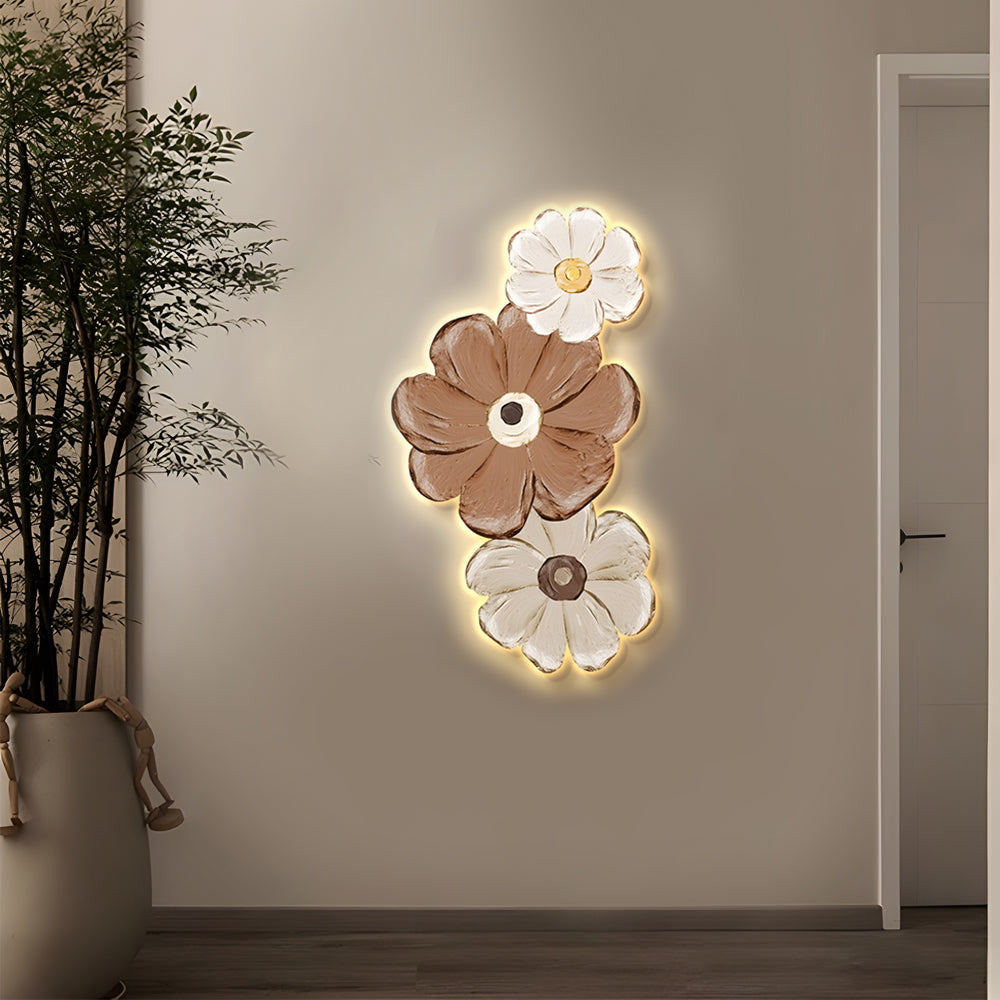 Ins Flowers Plant Luminous LED Lighting USB Decorative Painting Wall Decor - Lighting > Wall Lights > Wall sconces - DINIBLO 