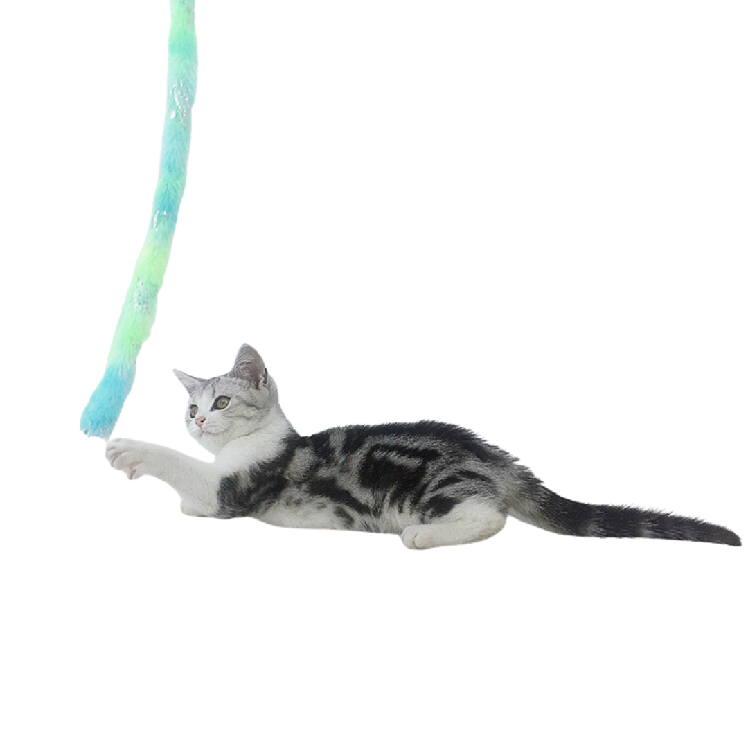 Plush Cat Teaser Wand Toys With Bell - Cat Toys - DINIBLO 