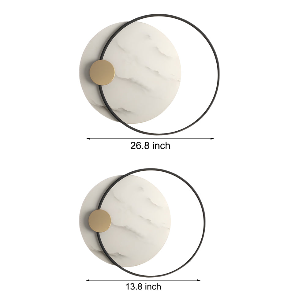 Dia 13''/26'' Round Marble Decorative LED Wall Sconces for Home - Lighting > Wall Lights > Wall sconces - DINIBLO 