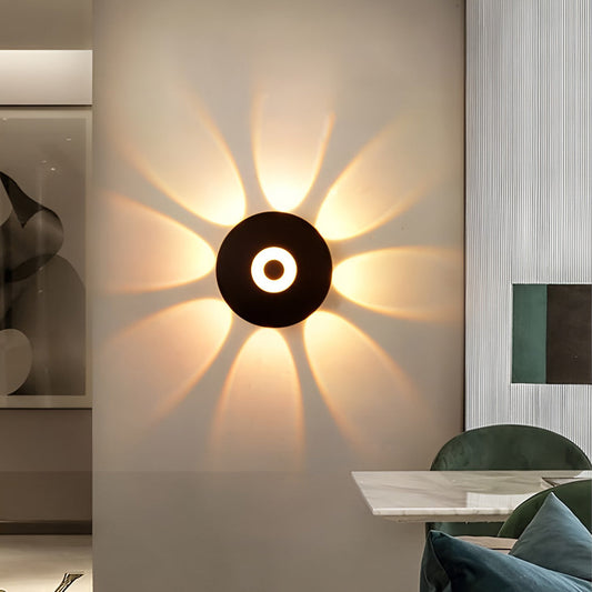 Round Waterproof LED Black Modern Wall Washer Light Wall Sconce Lighting - Lighting > Wall Lights > Wall sconces - DINIBLO 