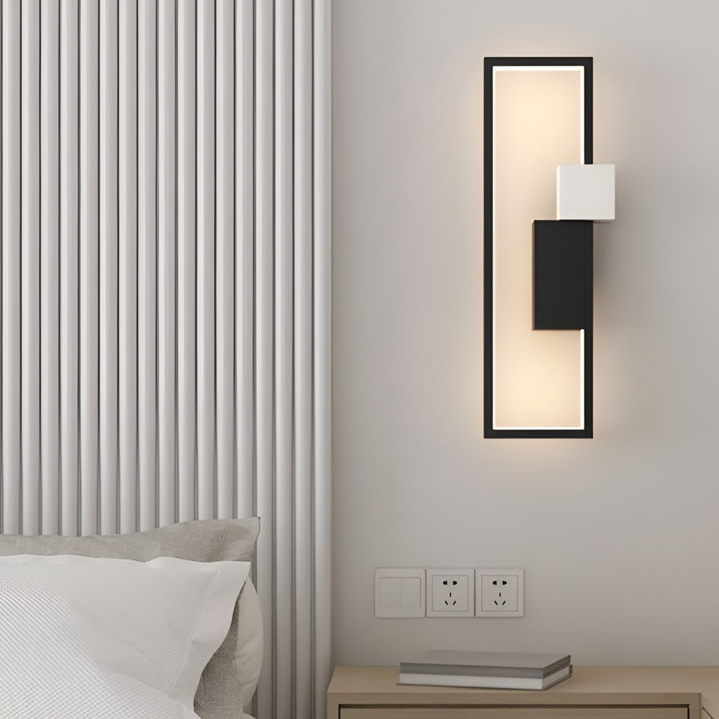 Rectangular Three-color Light LED Nordic Wall Light Fixture Wall Lamp - Lighting > Wall Lights > Wall sconces - DINIBLO 