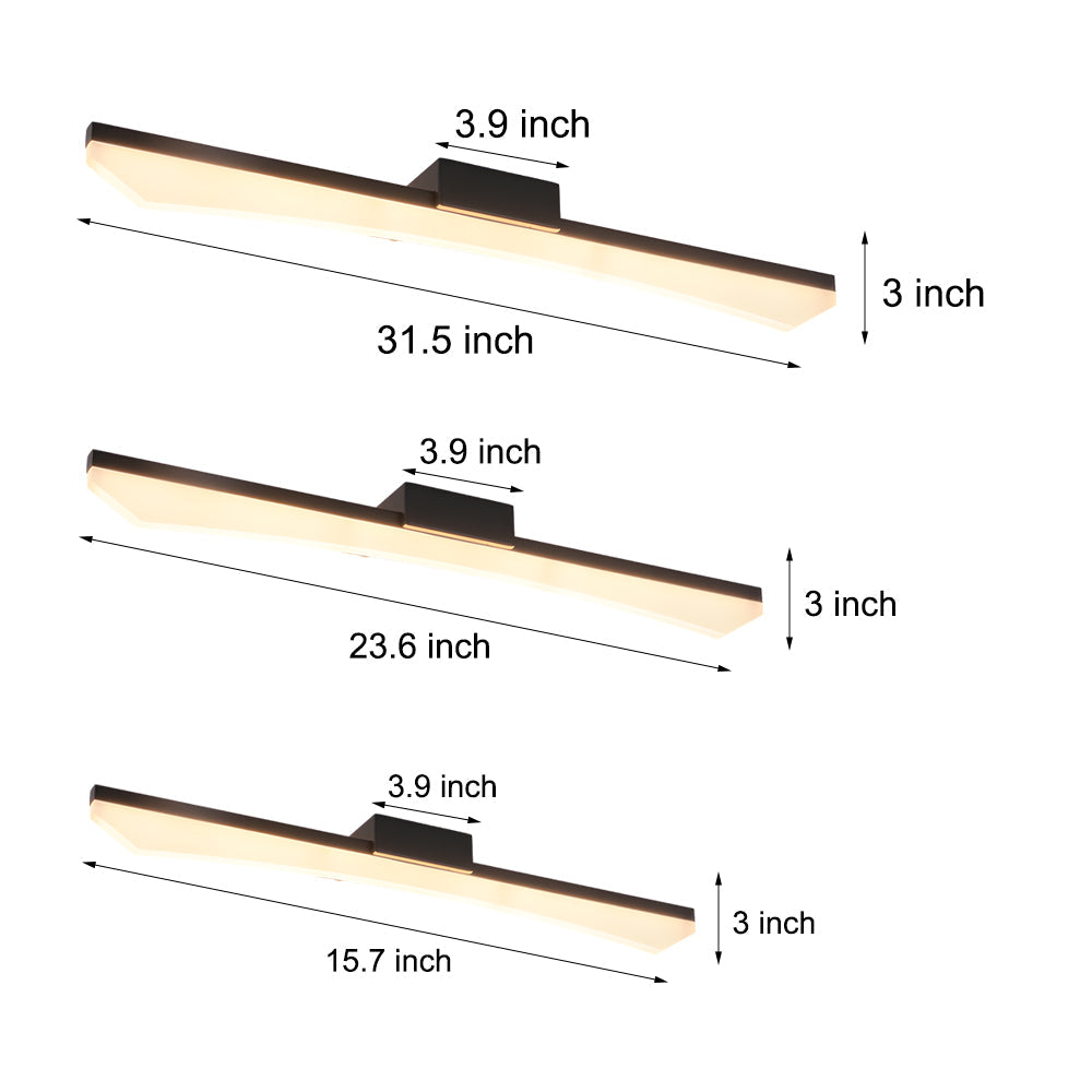 Modern Linear LED Vanity Light Bar for Bathroom - Matte Black/White - Lighting > Wall Lights > Bathroom Vanity Lighting - DINIBLO 