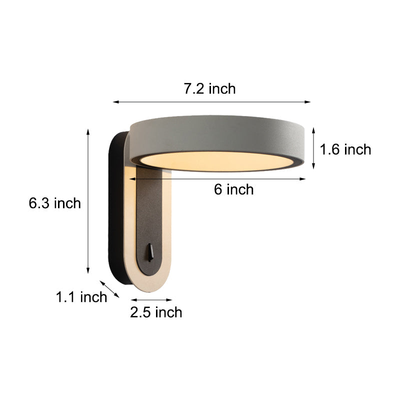 Round Creative Adjustable LED White Simple Modern Wall Light Fixture - Lighting > Wall Lights > Wall sconces - DINIBLO 