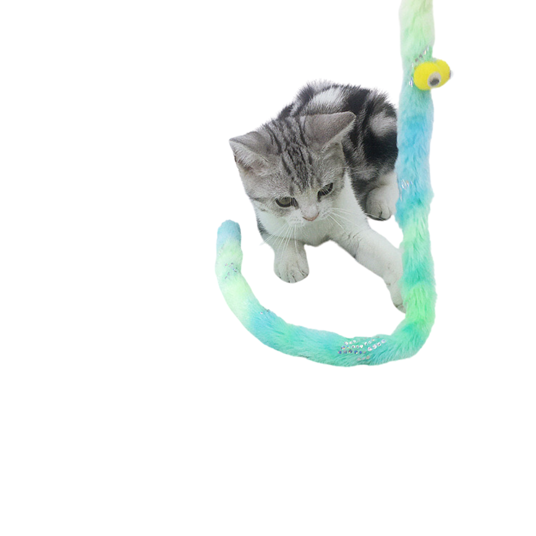 Plush Cat Teaser Wand Toys With Bell - Cat Toys - DINIBLO 