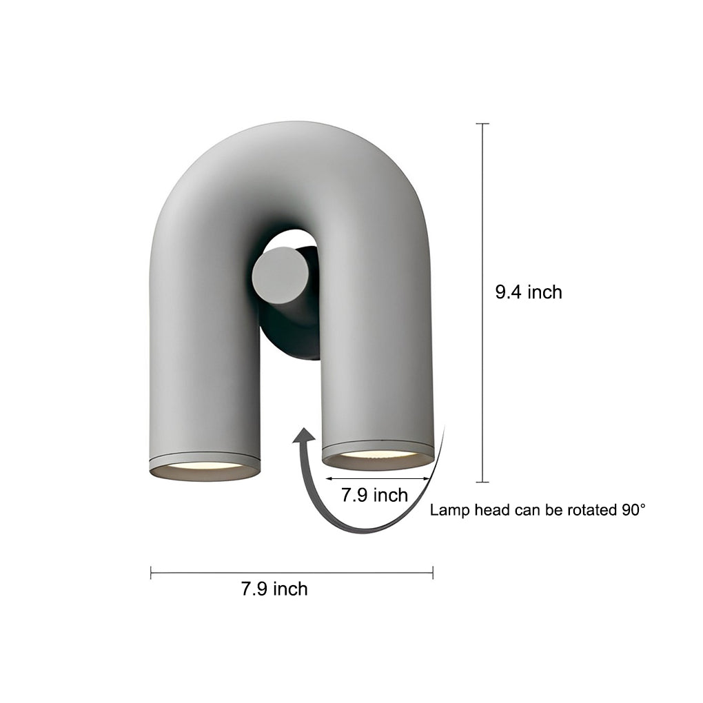 Rotatable U-Shaped Water Pipe LED Nordic Wall Lamp Wall Sconces Lighting - Lighting > Wall Lights > Wall sconces - DINIBLO 