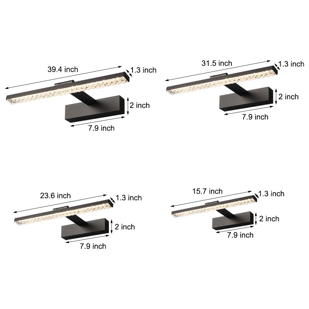 1-Light Acrylic Bar 160° Adjustable LED Vanity Lights In-3 Step Dimming - Lighting > Wall Lights > Bathroom Vanity Lighting - DINIBLO 