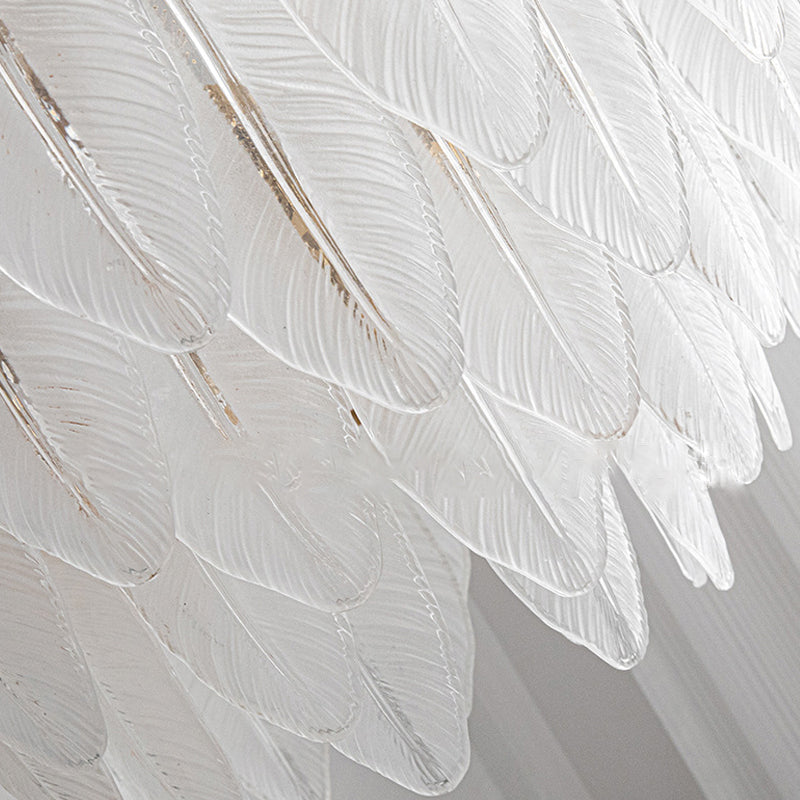 Glass Leaves Feathers Luxury Three Step Dimming French Style Wall Lamp - Lighting > Wall Lights > Wall sconces - DINIBLO 