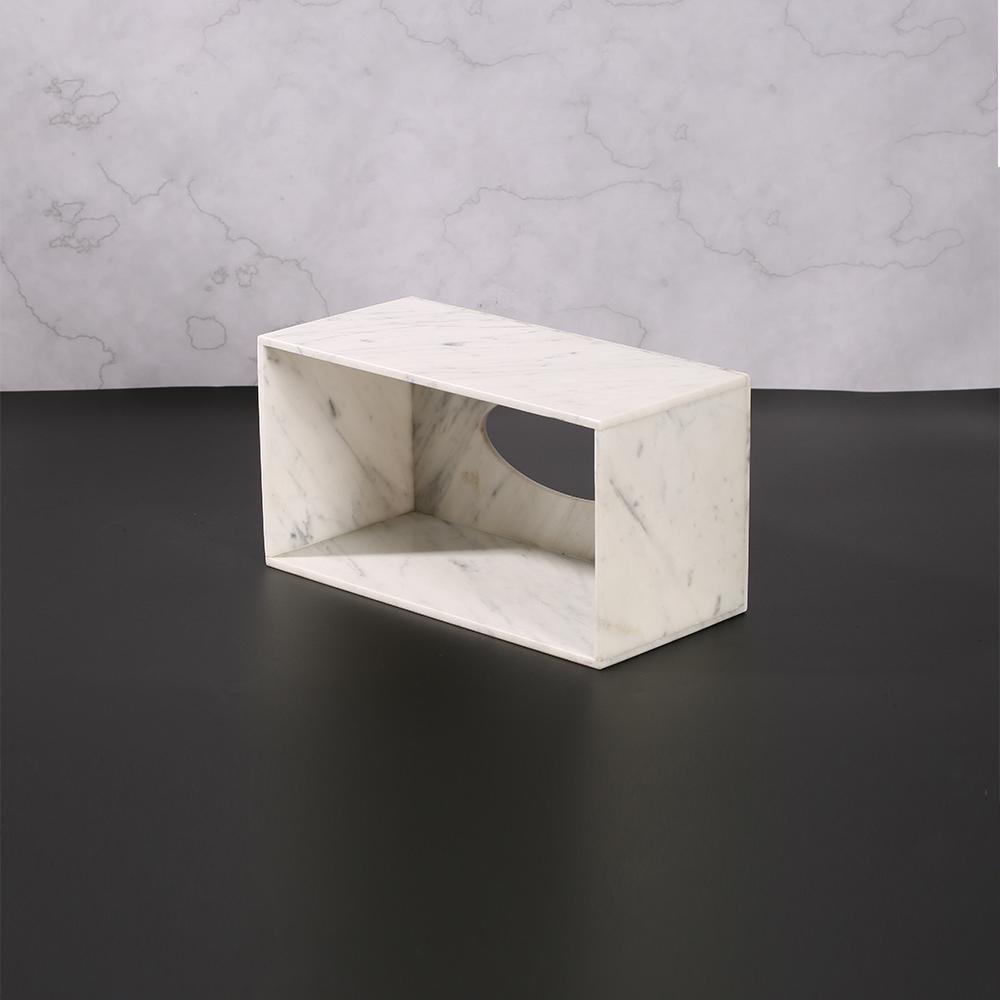 White Marble Tissue Holder Decorative Rectangular Tissue Box Holder - Home Decor > Storage Containers > Storage Trays - DINIBLO 