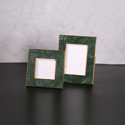 8'' x 8'' Vintage Personalized Marble Picture Frames Set of 2 - Home Decor > Home Accessories > Picture Frames - DINIBLO 